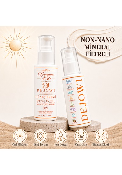 Dejowi V50 Premium Mineral Filtre Destekli Hibrit Uva/uvb Koruma Spf 50+ Pa++++ Güneş Kremi 100ml