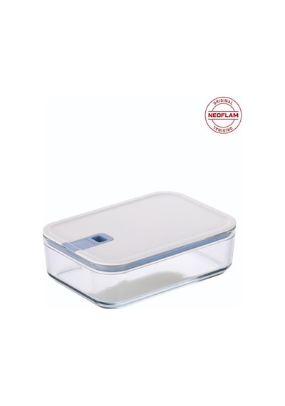 Neoflam Perfect Seal Dikdörtgen Cam Saklama Kabı Bej 2300 ML Bej