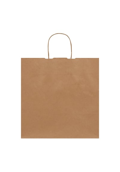 Packanya 33 x 20 x 33 - 200 Adet Burgu Saplı Kraft Çanta
