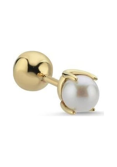 5,5 Mm Tragus Doğal İnci Çift Taraflı Top Piercing Sarı Sarı