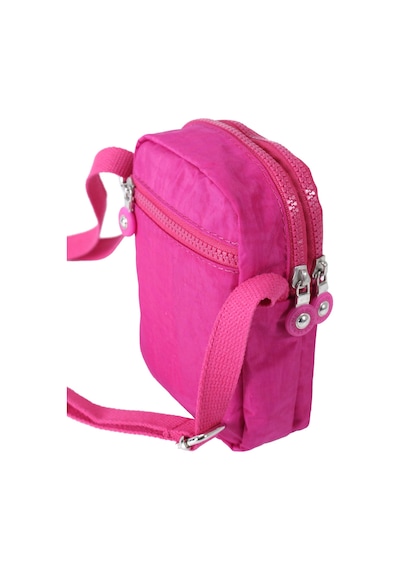 M 227 Mega Bag Krinkıl Kumaş Unisex Küçük Omuz Çantası, Telefonluk Pembe