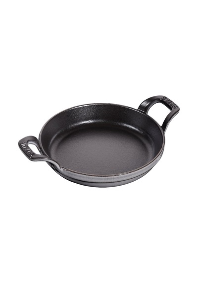 Staub Toz İstiflenebilir Fırın Kabı, Yuvarlak 16 Cm, 0,4 L İçerisinde Bulunan Mat Siyah Kaplı Tepsi İle Grafit Diğer