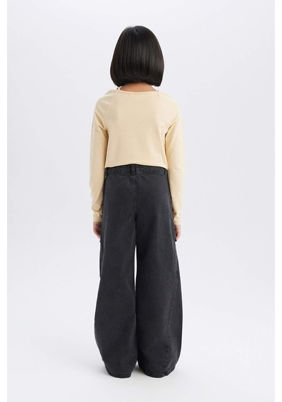 DeFacto Kız Çocuk Wide Leg Kargo Geniş Paça Pamuklu Pantolon D9693A825SPNM36 DeFacto Kız Çocuk Wide Leg Kargo Geniş Paça Pamuklu Pantolon D9693A825SPNM36