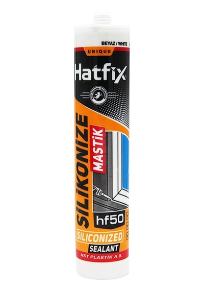 Hatfix Silikonize Mastik Beyaz 500Gr Beyaz