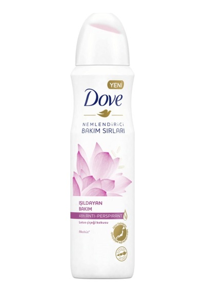 Kadın Sprey Deodorant Lotus Çiçeği Kokusu Işıldayan Bakım 150 Ml