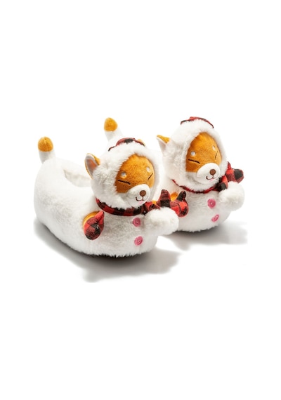 Twigy Eskimo Kadın,Garson Boy Hayvanlı Panduf Beyaz 36/41 CC0630 Beyaz
