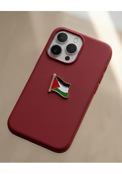 Filistin Dalgalı Bayrak Sembolü Telefon Arkası Süsü Sticker Etiket A300094