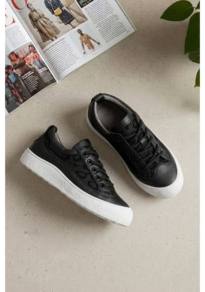 Elit Ysflt373 Kadın Klasik Sneaker Siyah - Beyaz