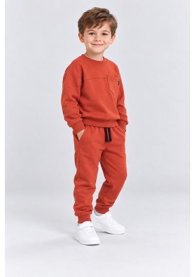 Ahengim Erkek Çocuk Cepli Sweatshirt Ve Jogger Eşofman Altı 2 Li Takım Günlük Rahat Çocuk Eşofman Seti Ak125 Turuncu Ahengim Erkek Çocuk Cepli Sweatshirt Ve Jogger Eşofman Altı 2 Li Takım Günlük Rahat Çocuk Eşofman Seti Ak125 Turuncu