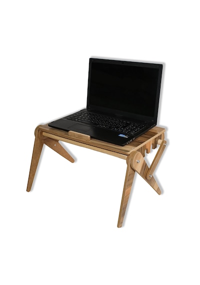Dzgn Home Katlanabilir Laptop Standı Ahşap Laptop Sehpası Ceviz