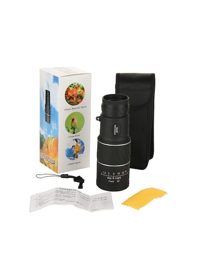 Monoküler Teleskop Dürbün 16 x 52 Optik Lens Hd Vizyon Outdoor Siyah
