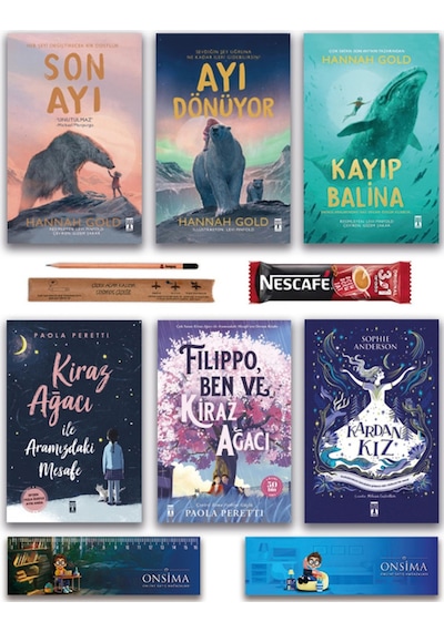 Genç Timaş Kardan Kız - Filippo Ben Ve Kiraz Ağacı - Son Ayı - Kayıp Balina - Ayı Dönüyor Set 6 Kitap
