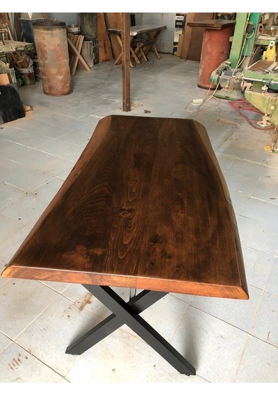 Bintaşmobilya Kütük Masa Ceviz Rengi 120X75.Cm