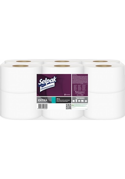 Selpak Professional Extra İçten Çekmeli Tuvalet Kağıdı 70 M 12 Rulo