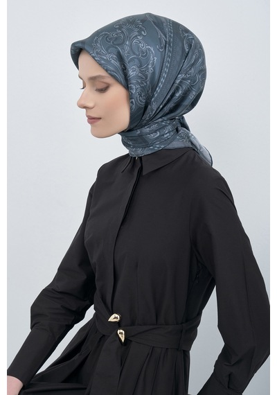 Armine Saf İpek Sura Eşarp-2026 İlkbahar-yaz- 953700d Petrol Mavisi