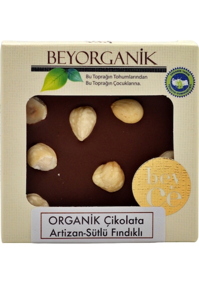 Organik Çikolata Artizan - Sütlü Fındıklı 40 G