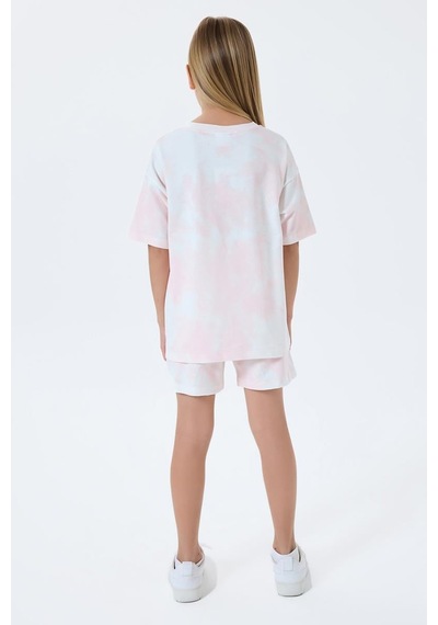 U.S. Polo Assn. Kız Çocuk 2 Li Şort T-şhirt Takım Koyu Coral-2333 Pembe