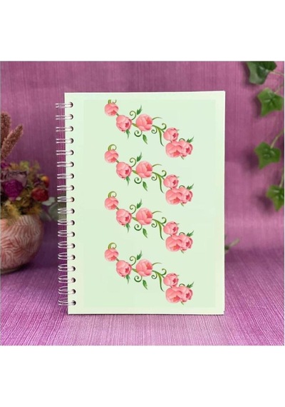 Defter Sticker,laptop Sticker Pembe Güllü Pvc 70x50x0,5cm