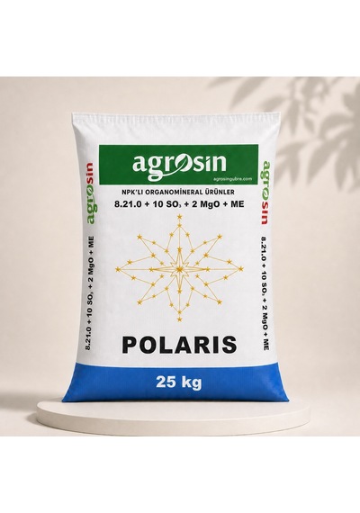 Agrosin Polaris 8.21.0+(2MgO)+(10SO3)+ME Organomineral Granül Gübre 25 kg