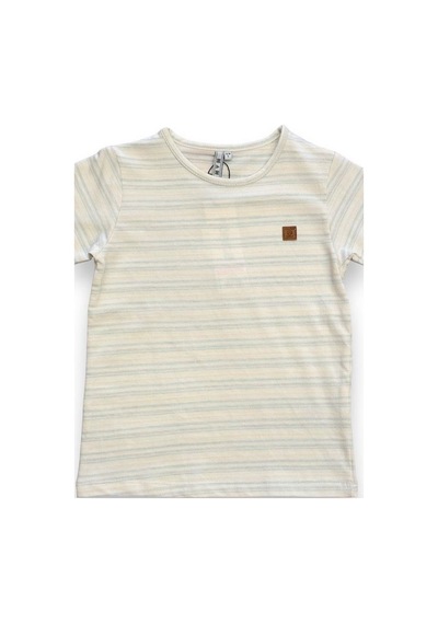 Nanica Kids Erkek Çocuk Çizgili T-shirt-14073-krem Krem