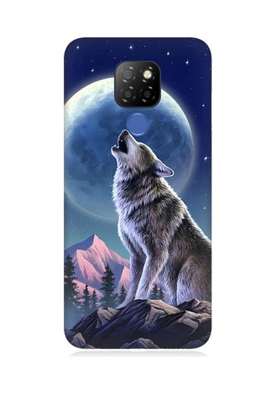 General Mobile Gm 20 Uyumlu Kurt Ve Ay Desenli Silikon Kılıf