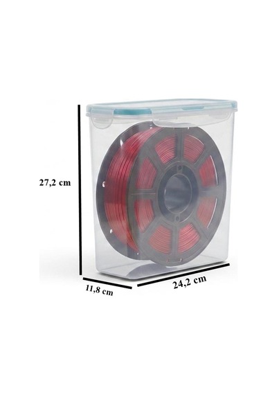 3d Yazıcı Filament Saklama Kabı Seti Hava Sızdırmaz Contalı 4.5 Lt 4'lü Set Mab-179