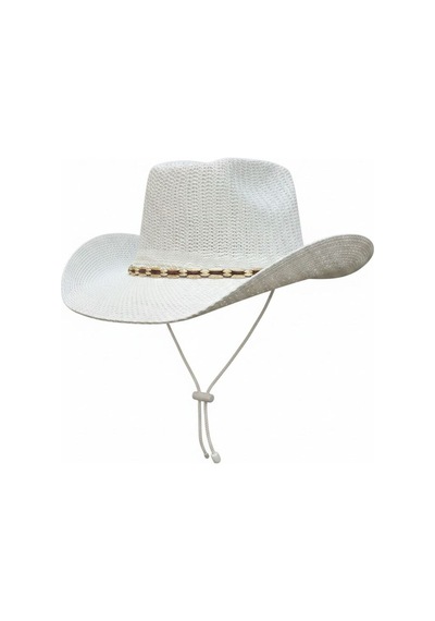 Giyu Shop Unisex Ayarlanabilir İpli Yumuşak Dokulu Kovboy Şapkası Beyaz