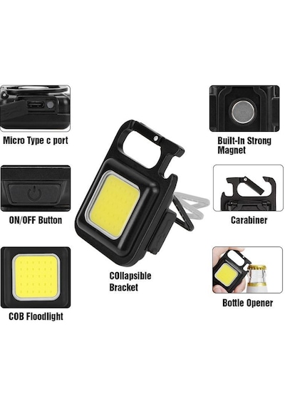 Mighty 800 Lümen 30 Cob Led Mıknatıslı Kamp Feneri El Feneri N11.16344