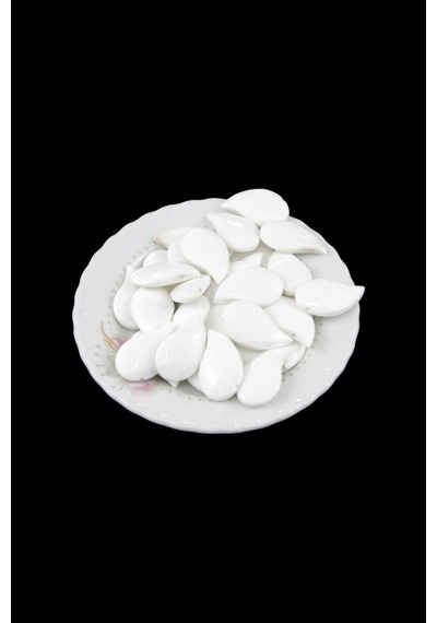 Damla Desen 30x17 Mm Beyaz İçten Delikli Takı Boncuk 15 Adet