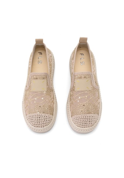 Elit Fls009-02t Kadın Casual Ayakkabı Ten Ten Deri