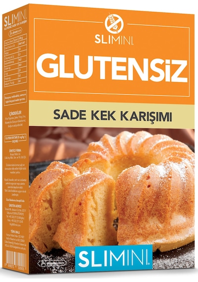 Slimini Glutensiz Sade Kek Karışımı Karton Kutu 500 G