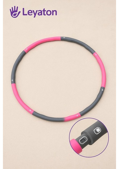 1500 Gr Hula Hoop Egzersiz Çemberi +5'li Latex Direnç Bandı, Tek Ebat, 1500hlpp, Pembe Çok Renkli
