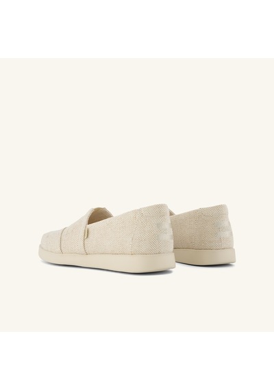 10023035 Champagne Espadril Kadın 10023035 Toms Alpargata Plus Champagne Glimmer Slub Canvas