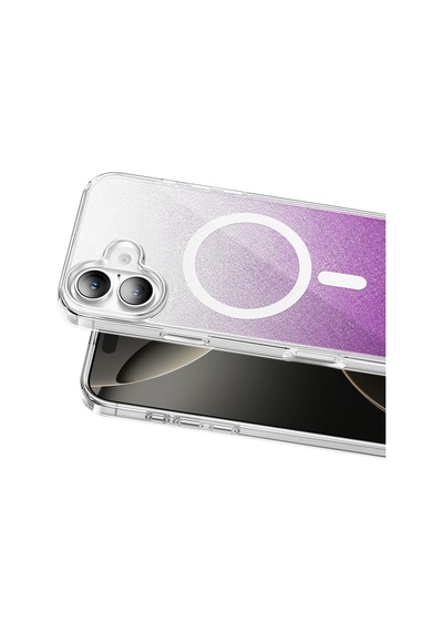 Onegif - 401 - Apple İphone 16 Sora Simli Magsafe Kapak - Glblseme - - Mor