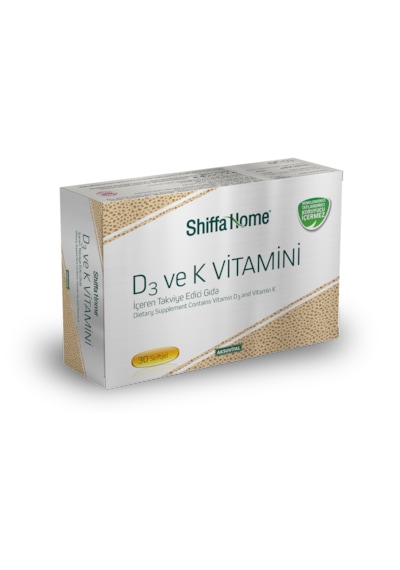 Shiffa Home D3 Ve K Vitamini 30 Softjel Takviye Edici Gıda