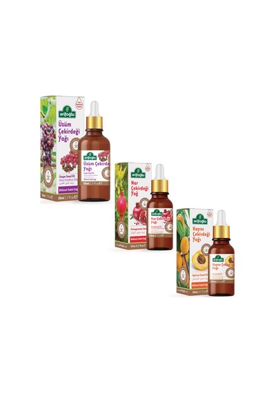 Arifoğlu Kayısı Yağı 20 ML + Nar Çekirdeği Yağı 20 ML + Üzüm Çekirdeği Yağı 50 ML