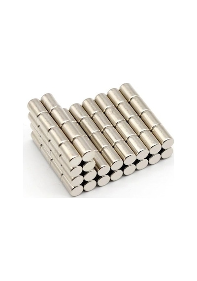 10 Adet Çap 5mm X Kalınlık 8mm Silindir Güçlü Neodyum Mıknatıs