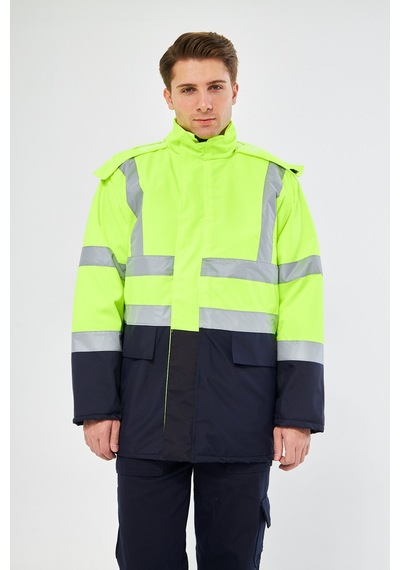 Parka Yeşil Lacivert Lacivert - Fosforlu Sarı