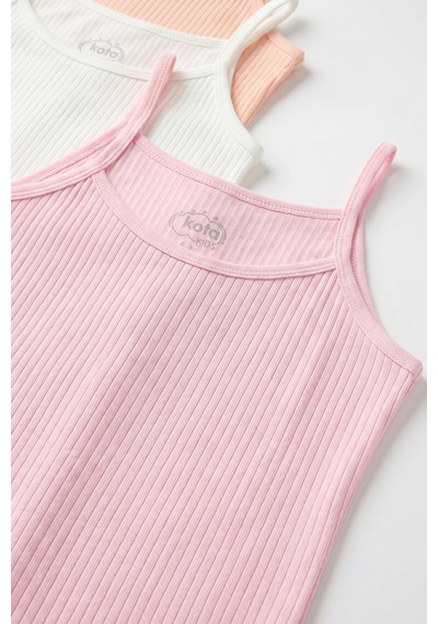 Joy Kids Kız Çocuk Atlet 3'lü Avantajlı Paket 3-12yaş Çok Renkli