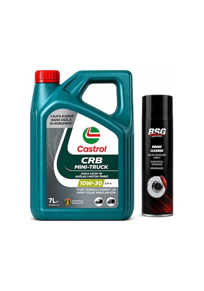 Castrol 10w-30 Tection F-tr Mını-truck 7 Litre + Balata Spreyi 500 ML