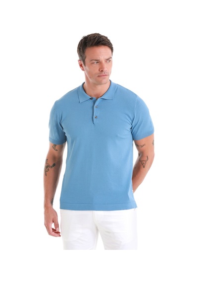 Hatemoğlu İndigo Regular Fit Düz Polo Yaka Tişört 35362023c001 85 İndigo
