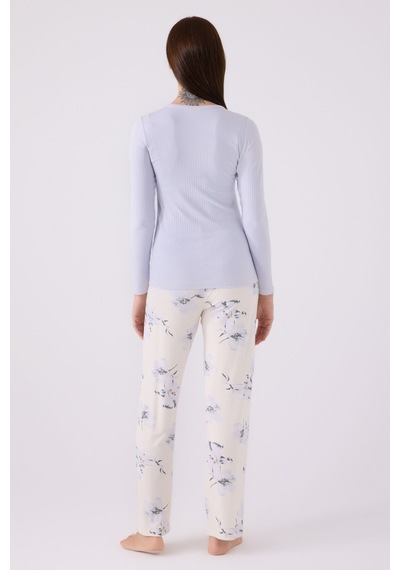 Pierre Cardin Kadın Mavi Pijama Takımı Pc8884-s-v1 Mavi