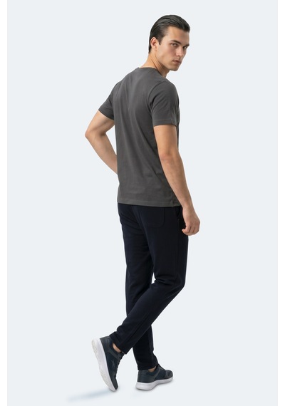 Slazenger Keanu Erkek Koyu Gri Tişört
