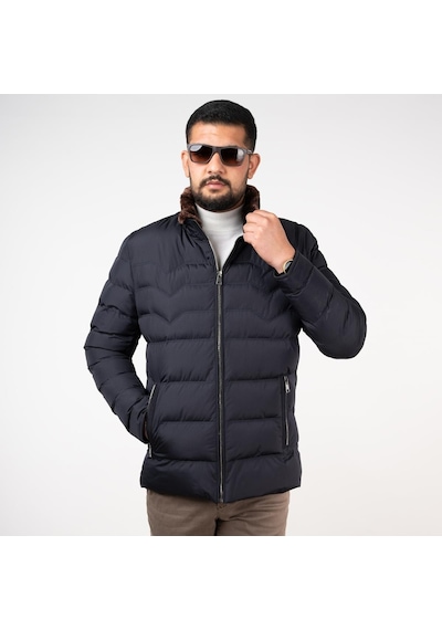 Montesori Slimfit Kapitone Erkek Mont