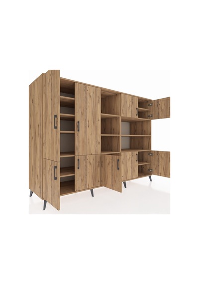 Kronos Dolap 14 Raflı 9 Kapaklı 220x59x163 Çam-çam Çam-çam Kronos Dolap 14 Raflı 9 Kapaklı 220x59x163 Çam-çam Çam-çam