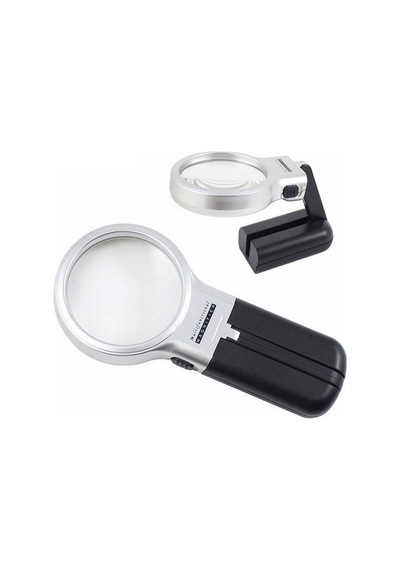 3x 4.5x Katlanabilir Ayarlı Büyüteç 10 Led Işık El Veya Masa Akrilik Optik Lens
