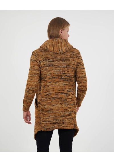 Elku Moda Erkek Kapüşonlu Kapamasız Uzun Triko Hırka Pamuklu Salaş Triko Hırka Kahverengi Elku Moda Erkek Kapüşonlu Kapamasız Uzun Triko Hırka Pamuklu Salaş Triko Hırka Kahverengi
