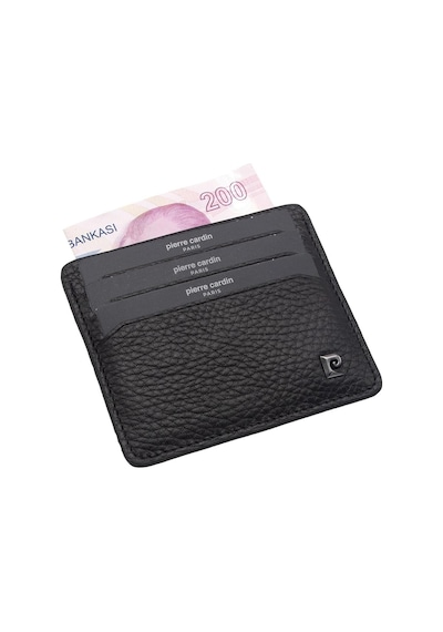 Pierre Cardin Siyah Floater Unisex Deri Kartlık 046a41 Siyah