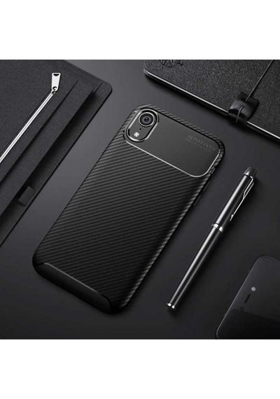Apple Uyumlu iPhone Xr 6.1 Kılıf Zore Negro Silikon Kapak Siyah