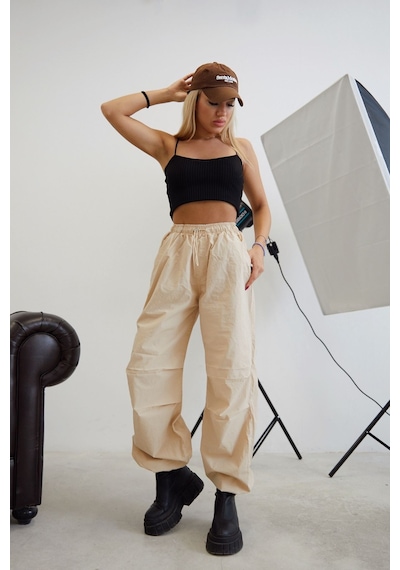 Paraşüt Pantolon-bej Bej